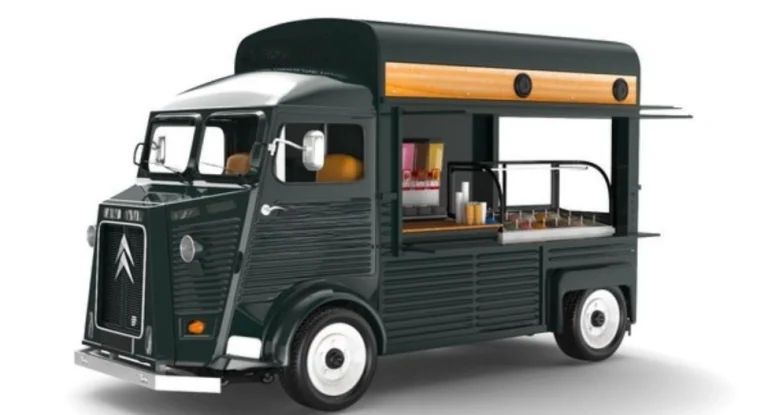 Alquiler de food truck para bodas verde oscuro citroen.